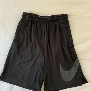 Black Nike Shorts with Grey design
